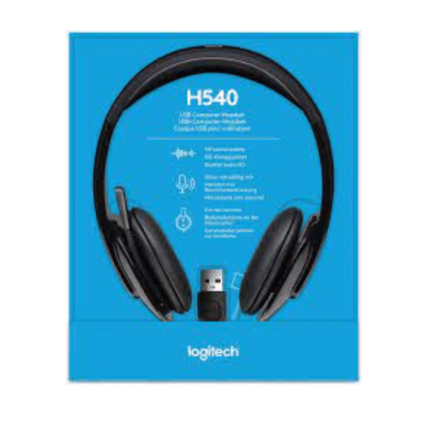 Logitech H540 USB Headset With High-Definition sound and on-ear controls