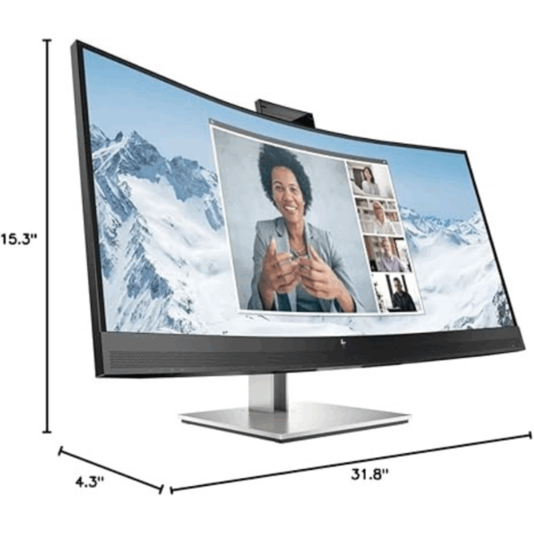 HP E34m G4 34" WQHD Curved Screen LED LCD Monitor - Black
