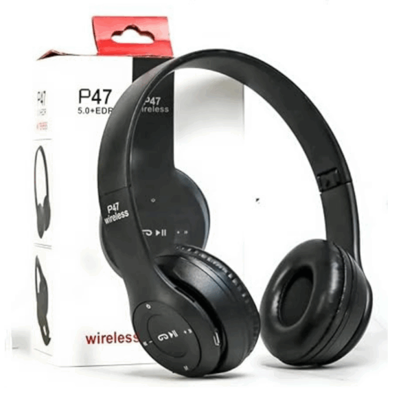 P47 Wireless Portable Gaming Sports Headphones Stereo Memory Card Bluetooth Headset