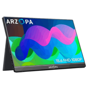 ARZOPA Portable Monitor 15.6'' 1080P FHD Display USB-C HDMI Computer Display External Screen