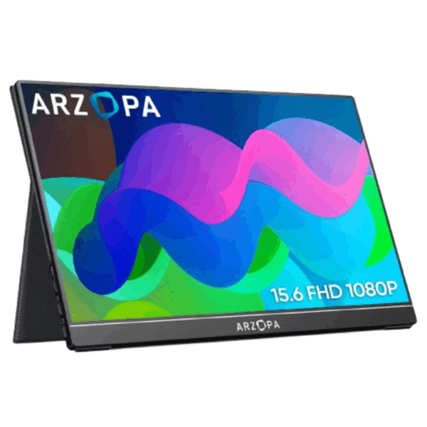 ARZOPA Portable Monitor 15.6'' 1080P FHD Display USB-C HDMI Computer Display External Screen