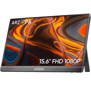 ARZOPA Portable Monitor 15.6'' 1080P FHD Display USB-C HDMI Computer Display External Screen