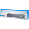 HP DHE-6002 Wired Speaker 3.5mm AUX Connectivity Surround Sound PC and Phone Compatible Easy Volume Controls Touch-Controlled RGB Lighting - Black