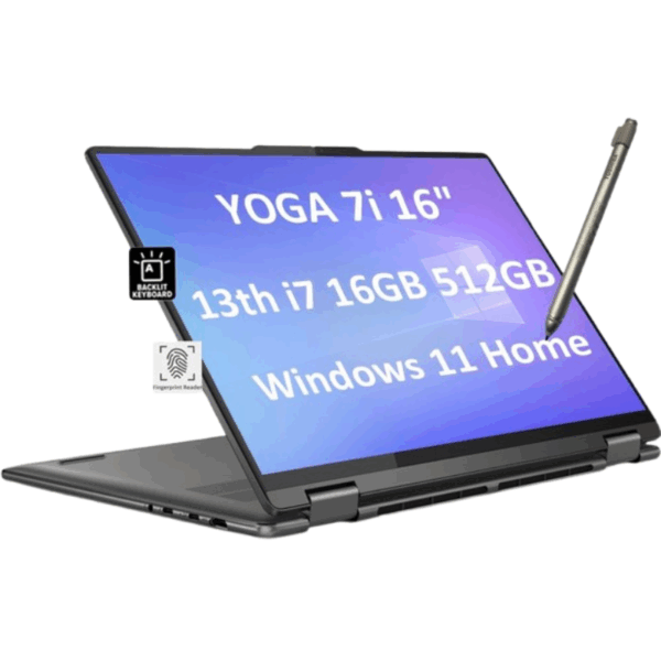 Lenovo Yoga 7 14'' FHD Display x360 Convertible Touchscreen 13th Gen Intel Core i7-1355U 16GB RAM 512GB SSD Laptop Backlit