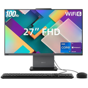 Lenovo ThinkCentre Neo 50a AIO Desktop 27” FHD Display Intel Core i7-13620H 8GB RAM 512GB SSD Webcam Wired Keyboard & Mouse Windows 11 Pro