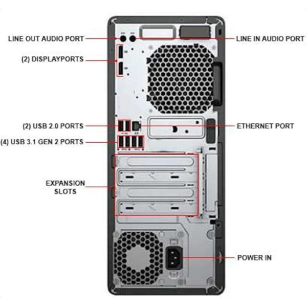 HP EliteDesk 800 G4 Tower Intel Core i5-8500 8th Gen 8GB RAM 500GB HDD Windows 11 Pro - Black